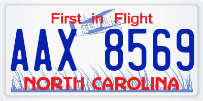 NC license plate AAX8569