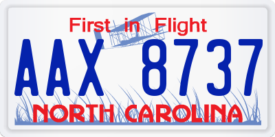 NC license plate AAX8737