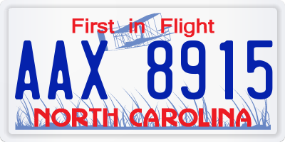 NC license plate AAX8915