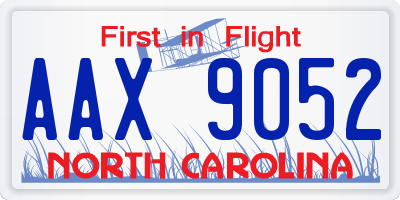 NC license plate AAX9052