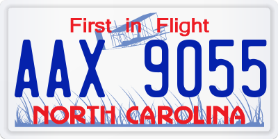 NC license plate AAX9055