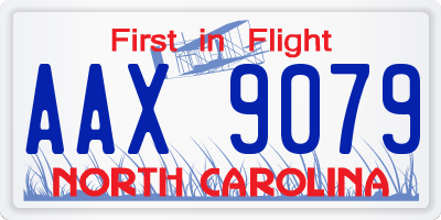 NC license plate AAX9079