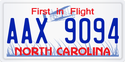 NC license plate AAX9094