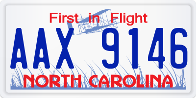 NC license plate AAX9146
