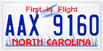 NC license plate AAX9160