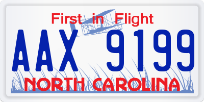 NC license plate AAX9199