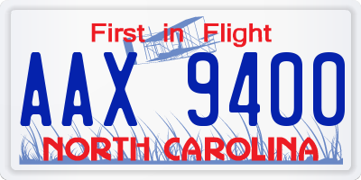 NC license plate AAX9400