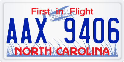 NC license plate AAX9406