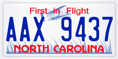 NC license plate AAX9437