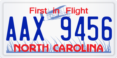 NC license plate AAX9456