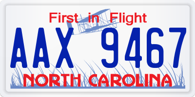 NC license plate AAX9467