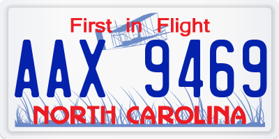 NC license plate AAX9469