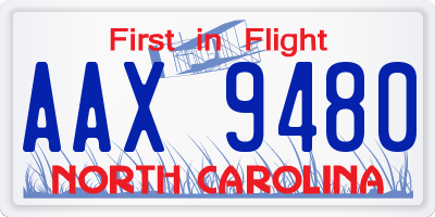 NC license plate AAX9480
