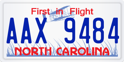NC license plate AAX9484