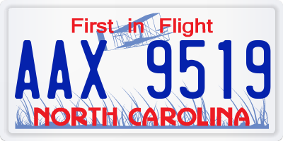 NC license plate AAX9519