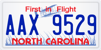 NC license plate AAX9529