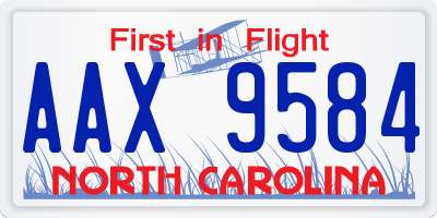 NC license plate AAX9584