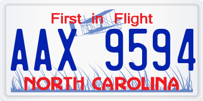 NC license plate AAX9594