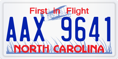 NC license plate AAX9641