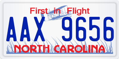 NC license plate AAX9656