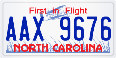 NC license plate AAX9676
