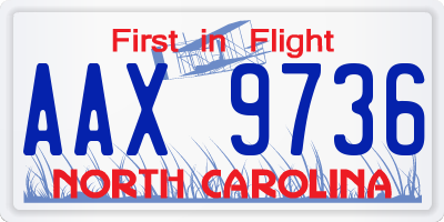 NC license plate AAX9736