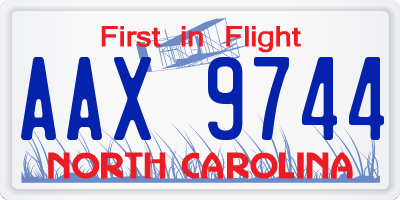 NC license plate AAX9744