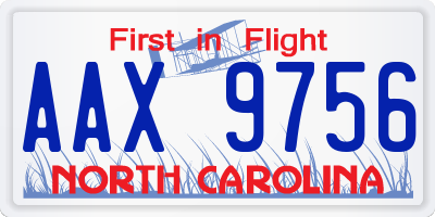 NC license plate AAX9756