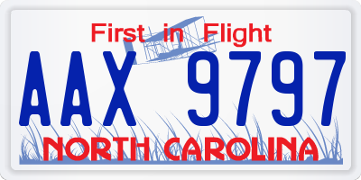 NC license plate AAX9797