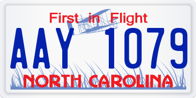 NC license plate AAY1079