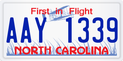 NC license plate AAY1339