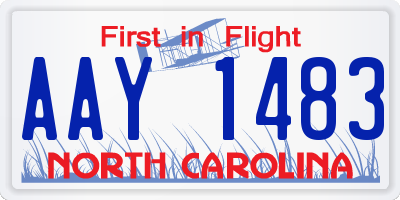 NC license plate AAY1483