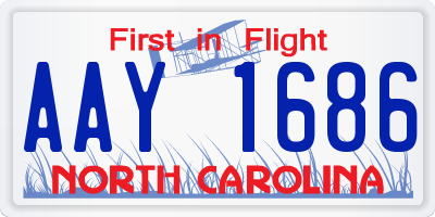NC license plate AAY1686