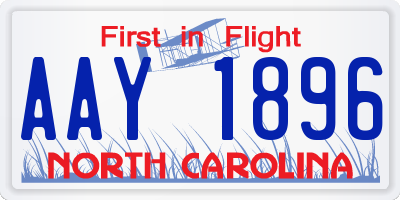NC license plate AAY1896