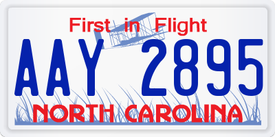 NC license plate AAY2895