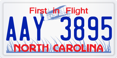 NC license plate AAY3895