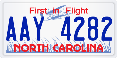 NC license plate AAY4282