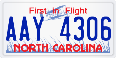 NC license plate AAY4306