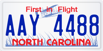 NC license plate AAY4488