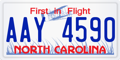 NC license plate AAY4590