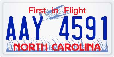 NC license plate AAY4591