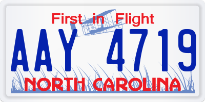 NC license plate AAY4719