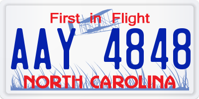 NC license plate AAY4848
