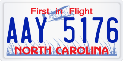 NC license plate AAY5176