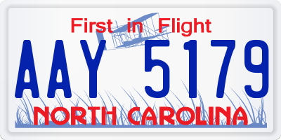 NC license plate AAY5179
