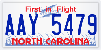 NC license plate AAY5479