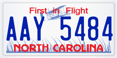 NC license plate AAY5484