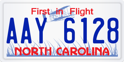 NC license plate AAY6128