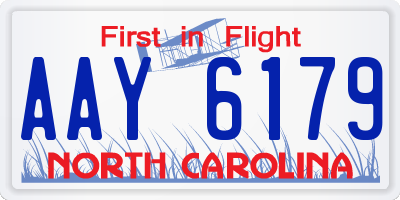 NC license plate AAY6179