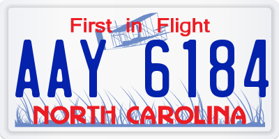 NC license plate AAY6184